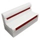 Wise Deluxe Series 55" Pontoon Bench Seat - Brite White / Crimson Red