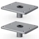 MATINA Boat Seat Base, 7" x Aluminum Pedestals and Silvery White 