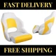 NEW MSC Captain Outdoor Marine Boat Seat Cushion (White/Yellow) White/Yellow