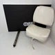 WISE STANDARD FOLDING LOW BACK BOAT SEAT WITH SPRINGFIELD SWIVEL PEDESTAL USED