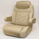 Veada Boat Wide Reclining Captains Helm Seat Cream Beige - Tears
