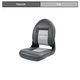 Tempress TMP54907 Navistyle High Back Boat Seat, Gray/Charcoal, Marine Accessory