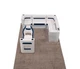 Wise DLX Rear L Leanback & Steering Console Pontoon Furniture Set - White/Blue
