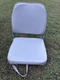 Attwood Boat Folding Fishing Seat 98395GY | Low-Back Gray Faux Leather
