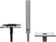 97749-7 Swivl-Eze Lock&rsquo;N-Pin &frac34;-Inch Pedestal Package, Brushed Aluminum Finish, 1