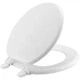 NEW Round Closed Front Enameled Wood Toilet Seat in White