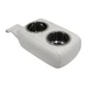 Wise 3059-784 Pontoon Double Drink Holder with Stainless Steel Cup Holders, Whit