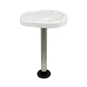 Springfield Marine Party Platter Thread-Lock Table, 5 Cup Holders &ndash; White