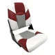 Wise 1461-1774 Baja Series High Back Boat Seat, Brite White / Grey / Dark Red