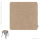 15 3/4x15 3/4in Eco Felt, 0 5/16in Chair Cushion Bench Universal Round Corner