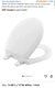 marine toliet seat 14.88"L x 13"W, white