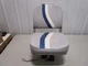 Marine Boat Folding Grey Blue White Seat With 7" Pedestal