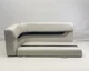 WISE 3410-1874 OFF-WHITE / BLACK / TAN 45" LEFT HAND RADIUS CORNER COUCH BOAT