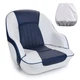 NORTHCAPTAIN Boat Seat Captain Seat with Boat Seat Cover,White/Navy Blue