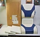 Overtons Boat Deluxe Jump Seat 742327 | W/ 10 Inch Base White / Navy (READ)