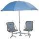MILLENNIUM D200 SEAT STAND W/ U571 UMBRELLA HOLDER AND 2 B100GY GREY SEATS