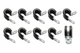 VIBRANT PERFORMANCE 17194 Cushion Clamps for 3/4in (-12AN) Hose Pack of 10