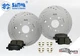 REAR BRAKE ROTOR GEOMET SOLID DS & CERAMIC PAD KIT 313 mm FOR HONDA PILOT 01-08